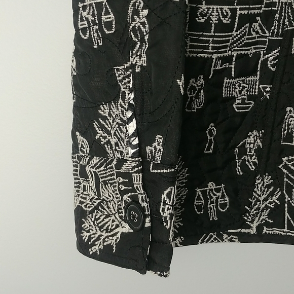 Chico's Reversible Quilt Silk Blend Leopard Print/Town Center On One Size - Picture 5 of 15